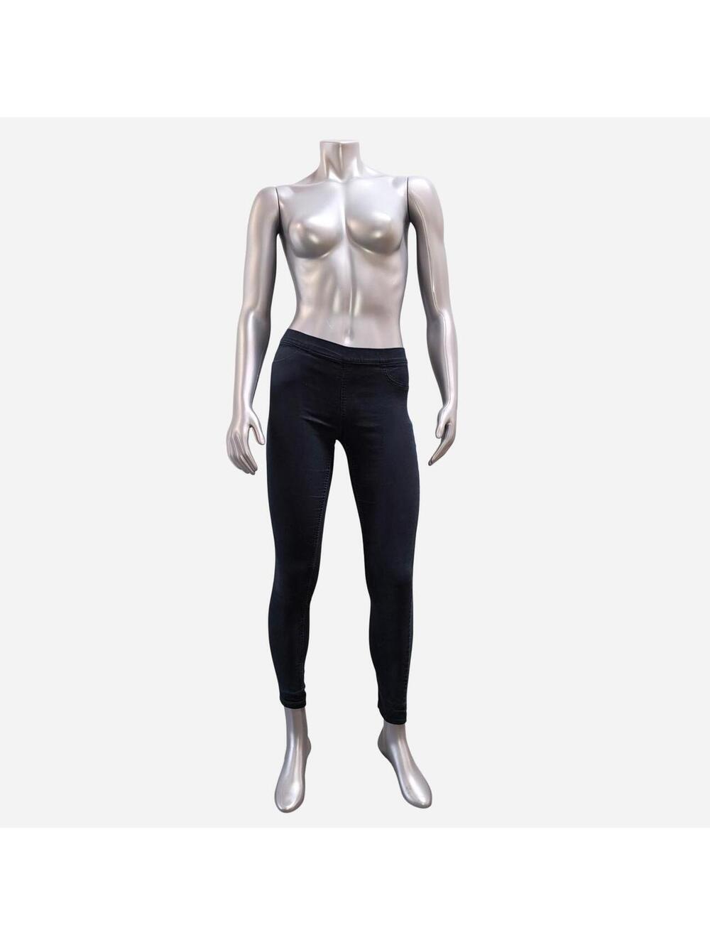 HM Womens Black Jeggings High Waist Stretch Denim Pants Size 6
